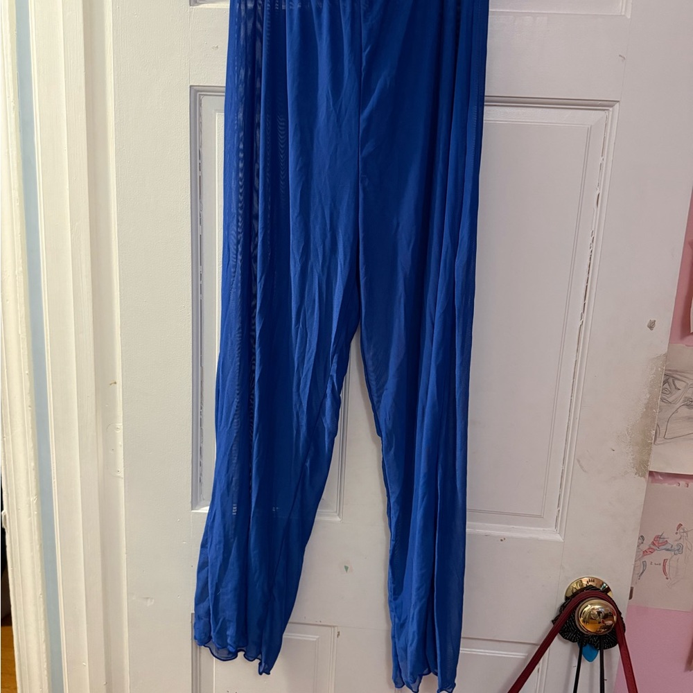 SHEIN Blue Wide Leg Pants